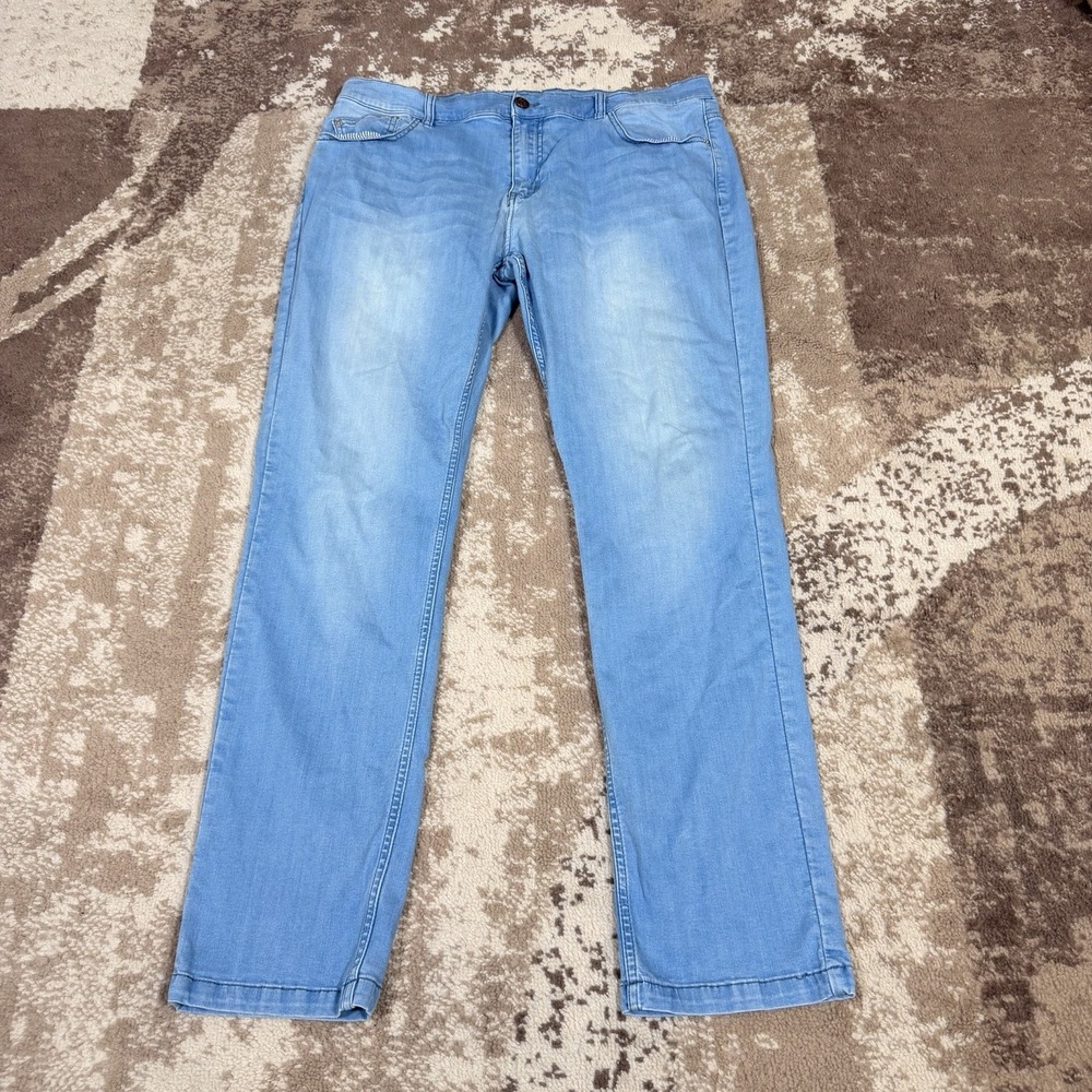 Mugsy Piers Jeans Men's 36x31 Light Blue Stretch Lightweight Denim